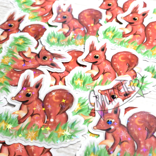 Apollo the Starlight Squirrel Stickers, Pack of 8.