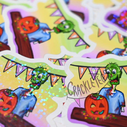 Zombie Samuel's Halloween Stickers, Pack of 6.