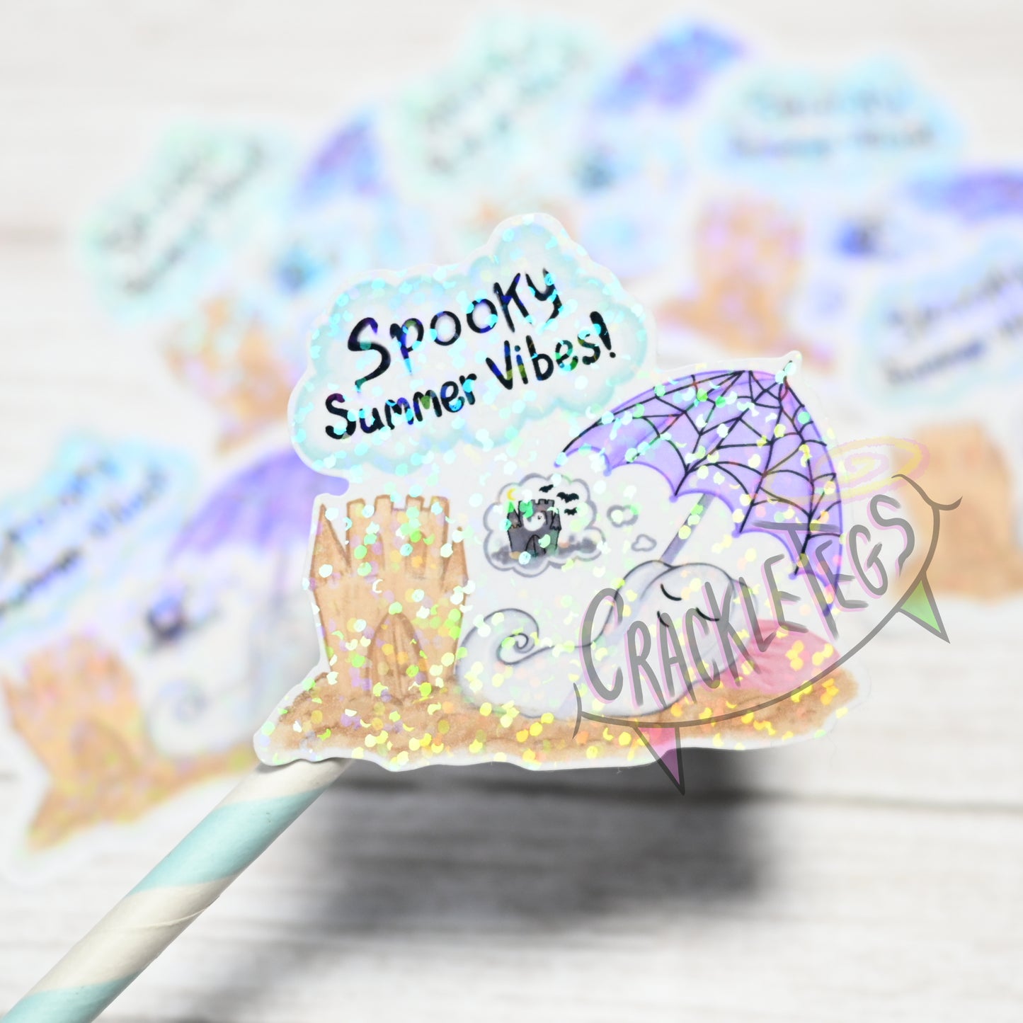 Spooky Summer Ghost Dreams Sticker Pack, 6 Hand-drawn & Handmade Stickers.