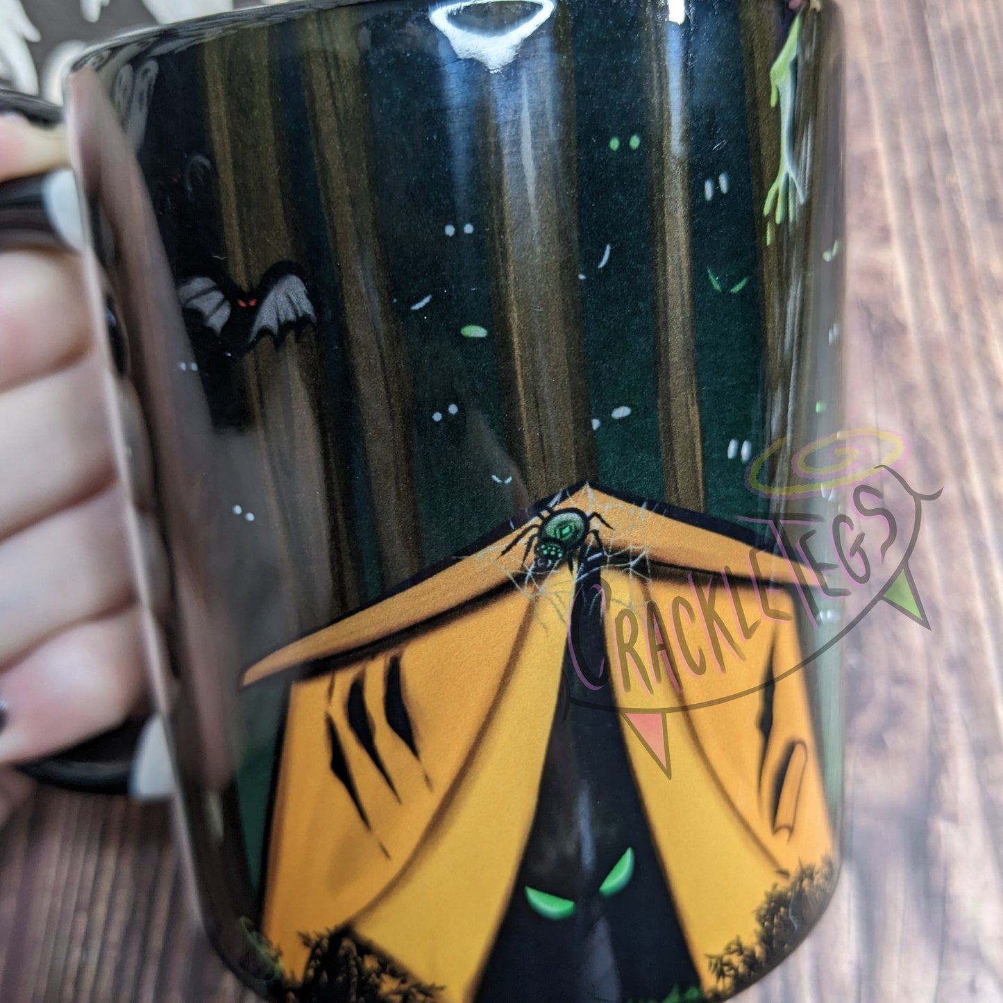 I love Scary Stories, Cryptid Mug. Hand Drawn CrackleTegs Original Design.