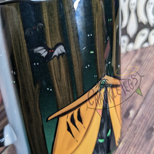 I love Scary Stories, Cryptid Mug. Hand Drawn CrackleTegs Original Design.