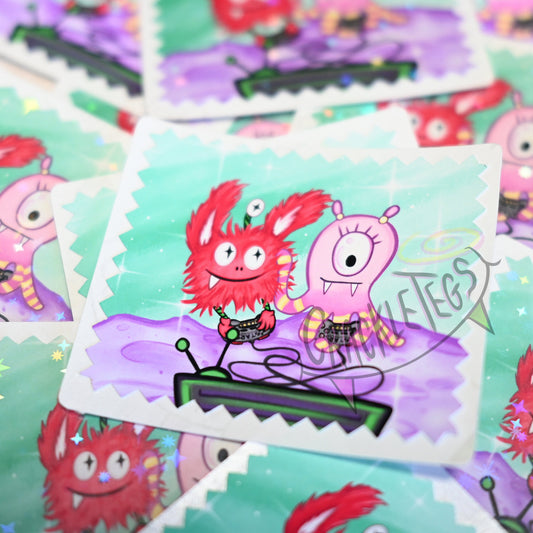 Gaming Geeks Fizz & Suzie Stickers, Pack of 6.