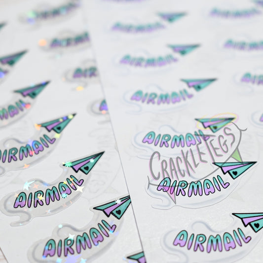 Cute Air Mail Stickers, Sheet of 24.
