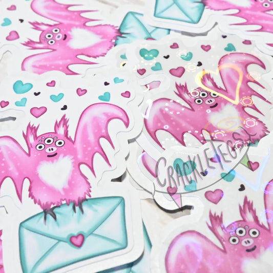 Pigney Loves Mail Stickers, pack of 6.