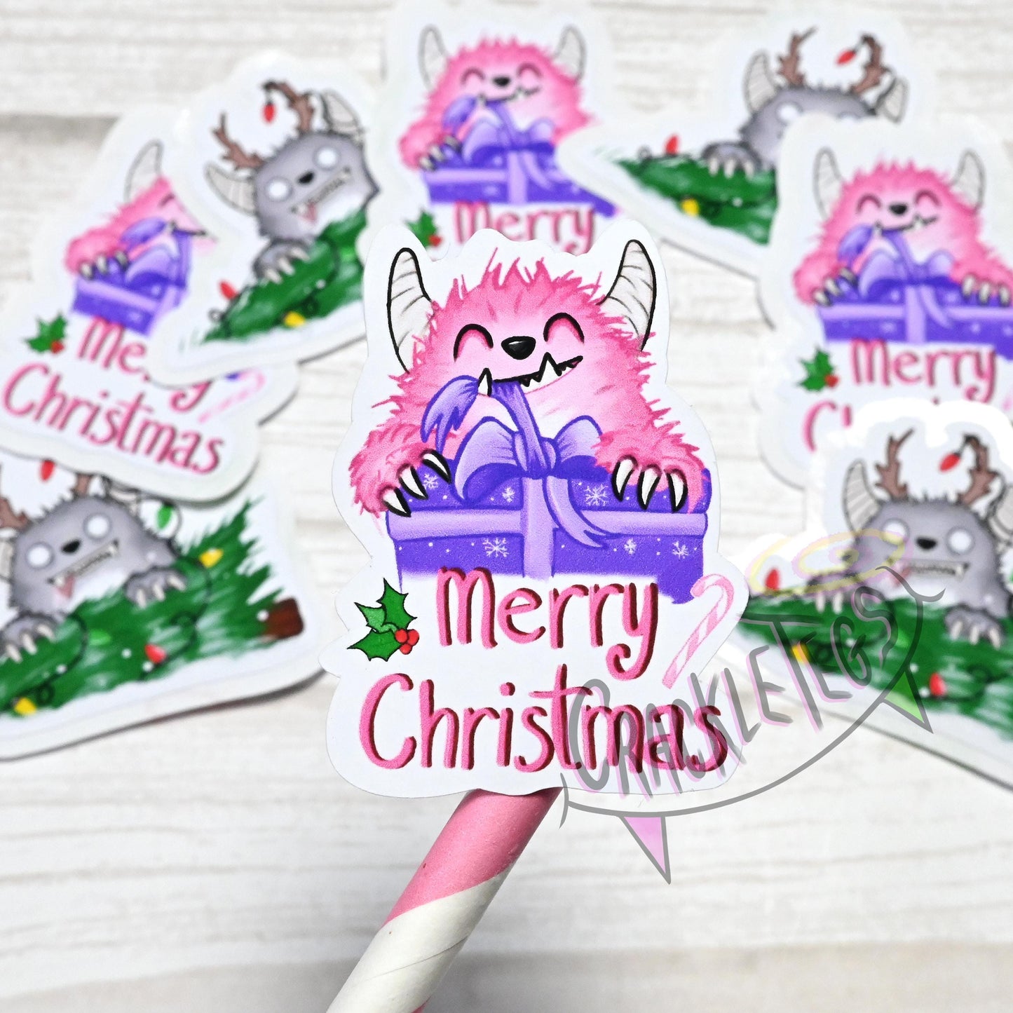 A Yeti Merry Christmas Stickers, Pack of 8.