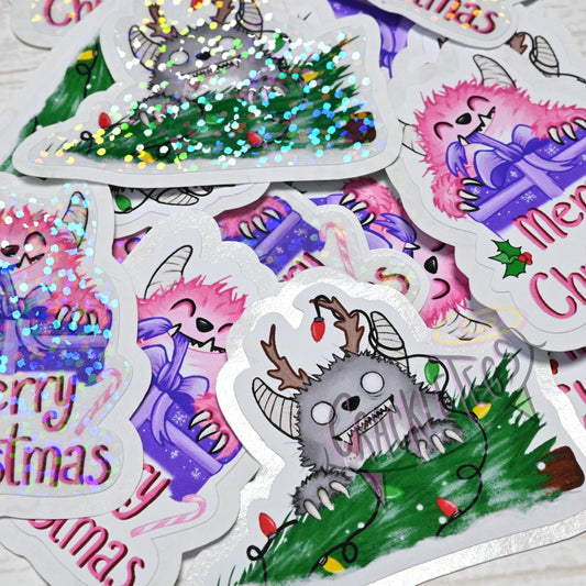 A Yeti Merry Christmas Stickers, Pack of 8.
