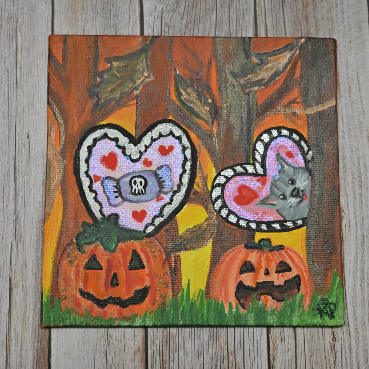 Autumn Happiness, An Original Painting. All profits go to the MND association! /