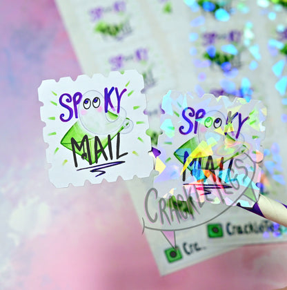 Spooky Mail Stickers, Sheet of 15.