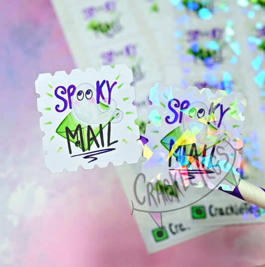 Spooky Mail Stickers, Sheet of 15.