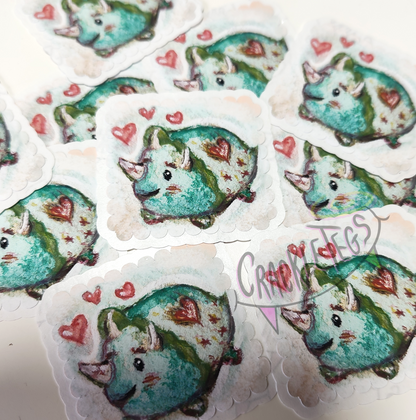Nibs Dino Stickers, Pack of 6.