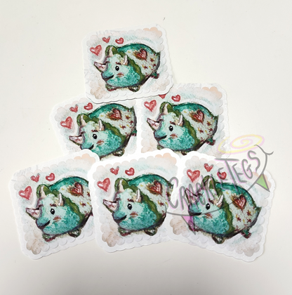 Nibs Dino Stickers, Pack of 6.