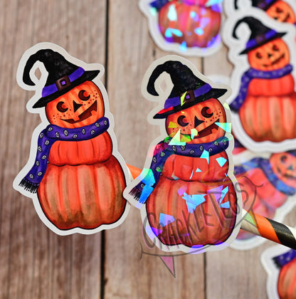 Pumpkin Poe Halloween Stickers, Pack of 6.