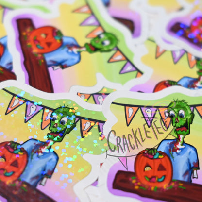Zombie Samuel's Halloween Stickers, Pack of 6.