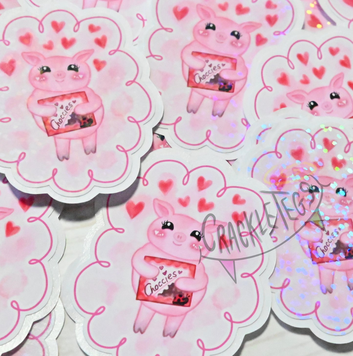 Mrs Piggy Love Stickers, Pack of 6.