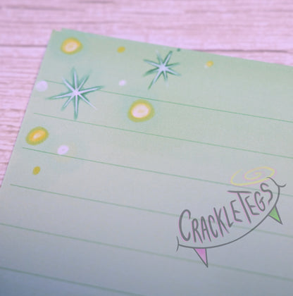 Mystical Mushrooms Writing Paper. 5 or 10 Sheets, Plain or Lined.