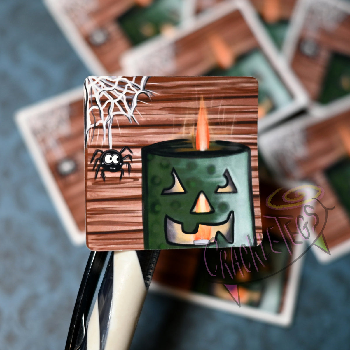 Spooky Candle, Wax Melt Burner Stickers, Pack of 6