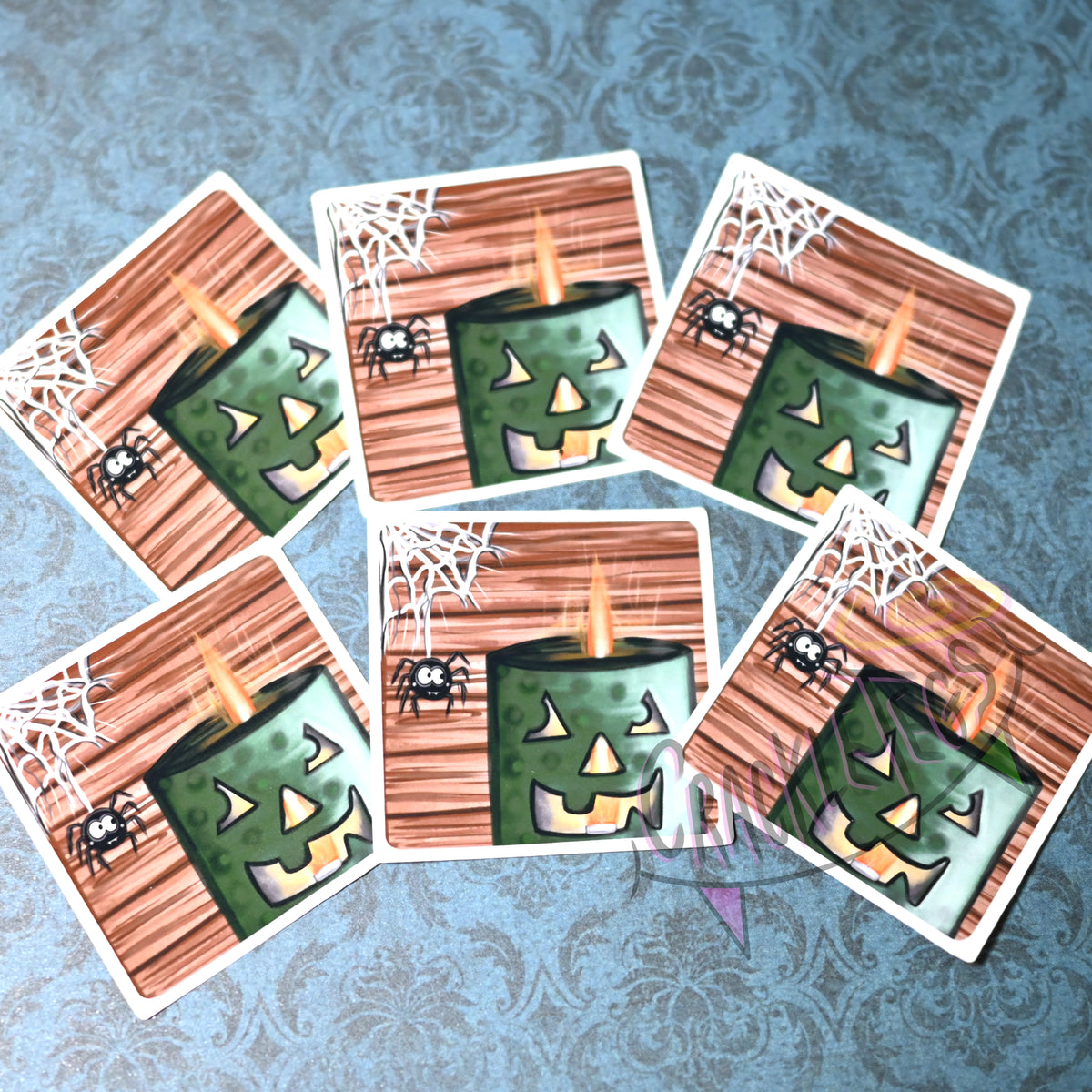 Spooky Candle, Wax Melt Burner Stickers, Pack of 6