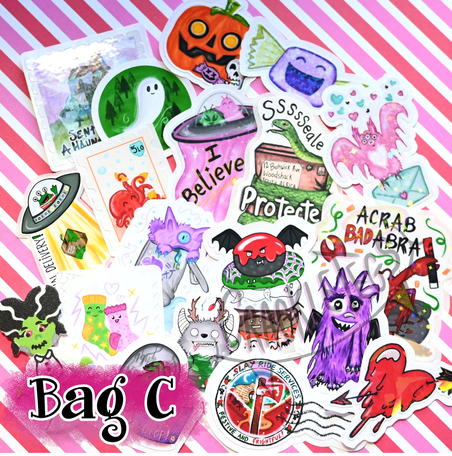 Mixed Flake Sticker Bags.