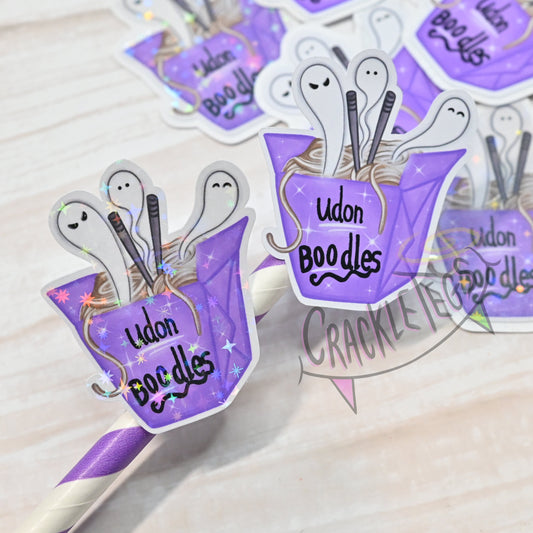 Spooky Noodles, Udon BOOdles Stickers, Pack of 6.