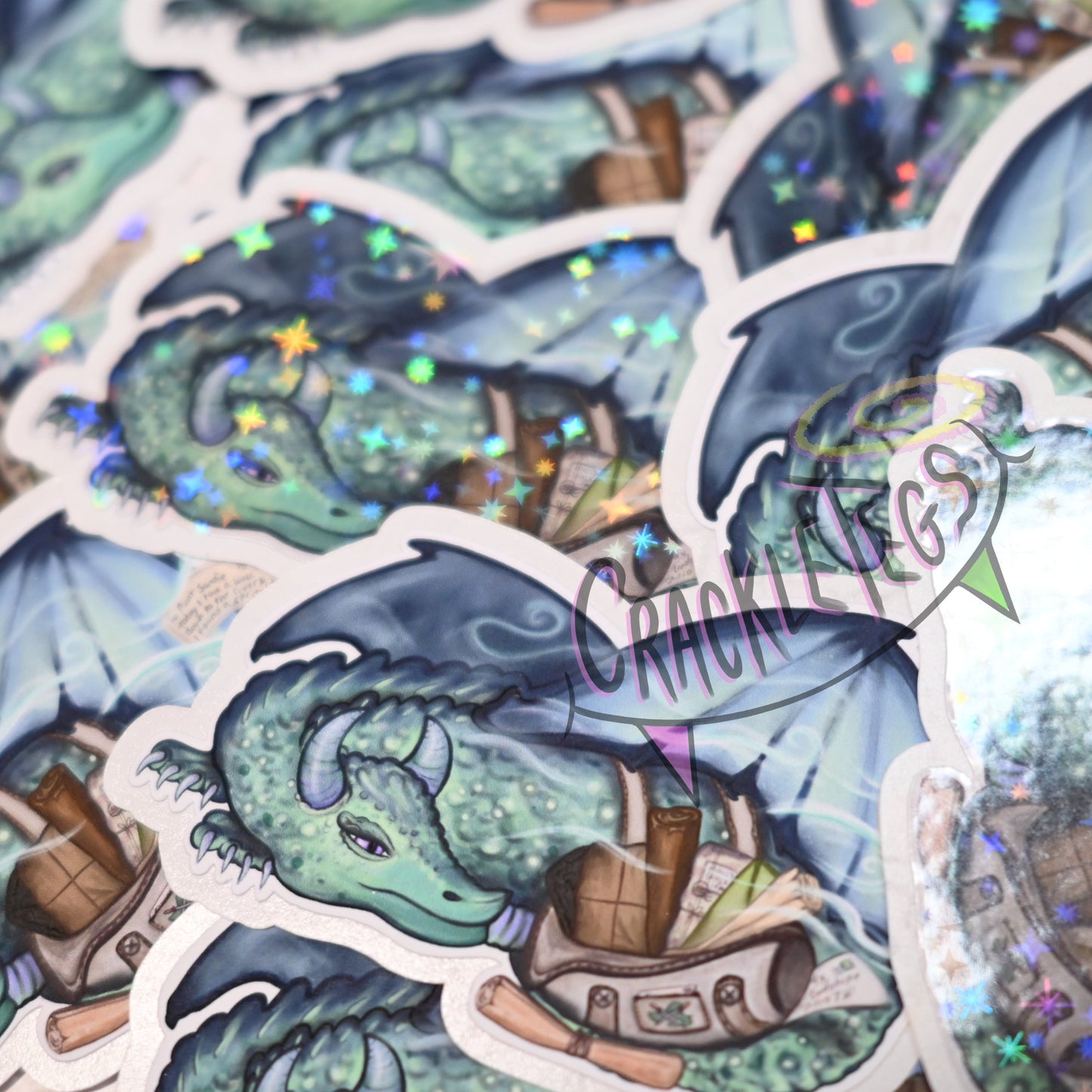 Misty the Mail Dragon Stickers, Pack of 6.