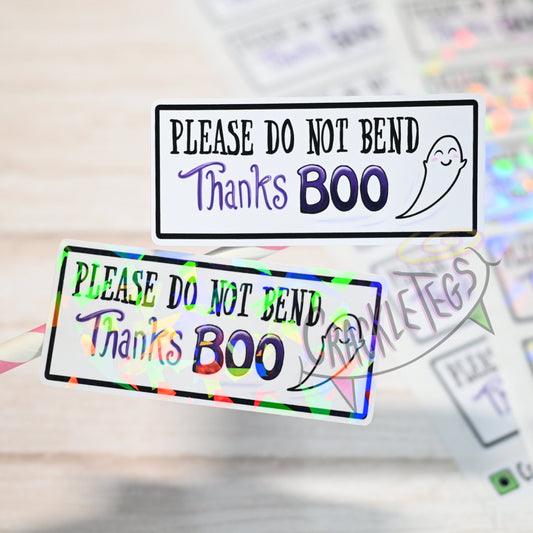 Ghost Do Not Bend Stickers, Sheet of 14.