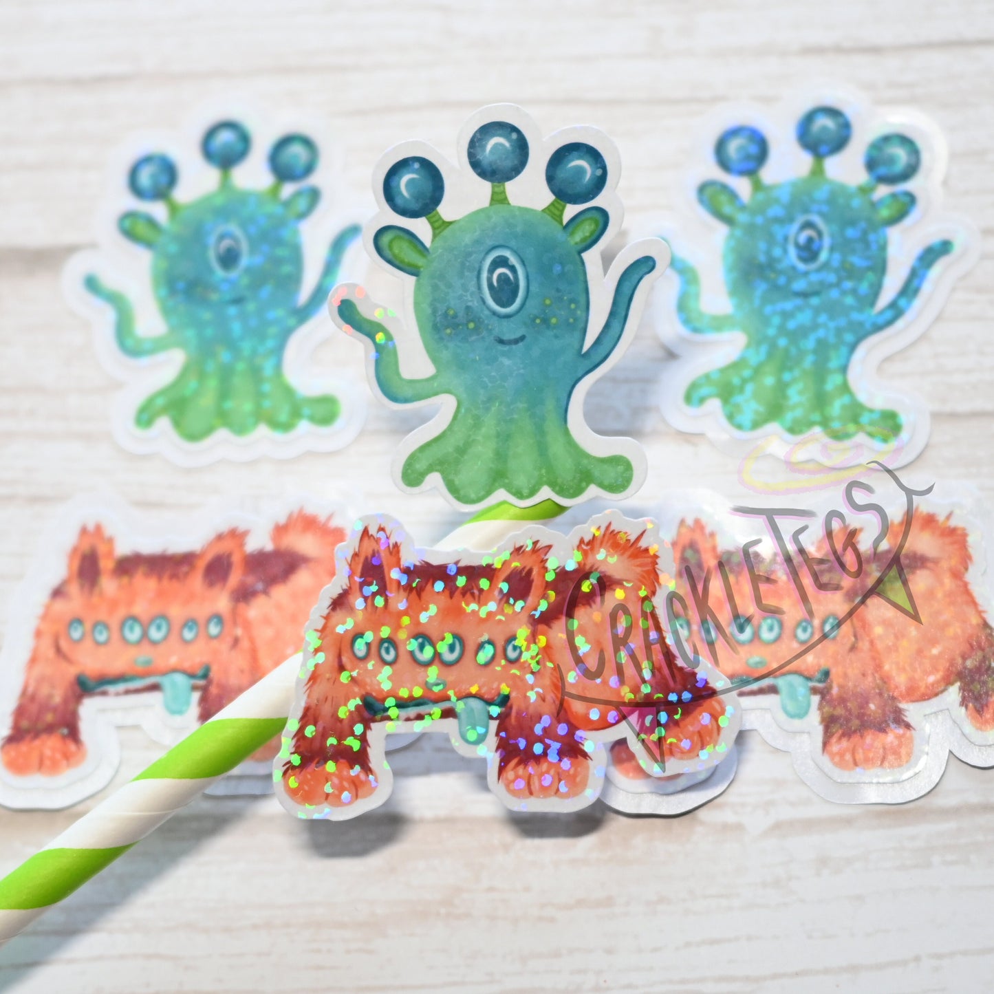 Stilton & Kit Alien Stickers, Pack of 6.