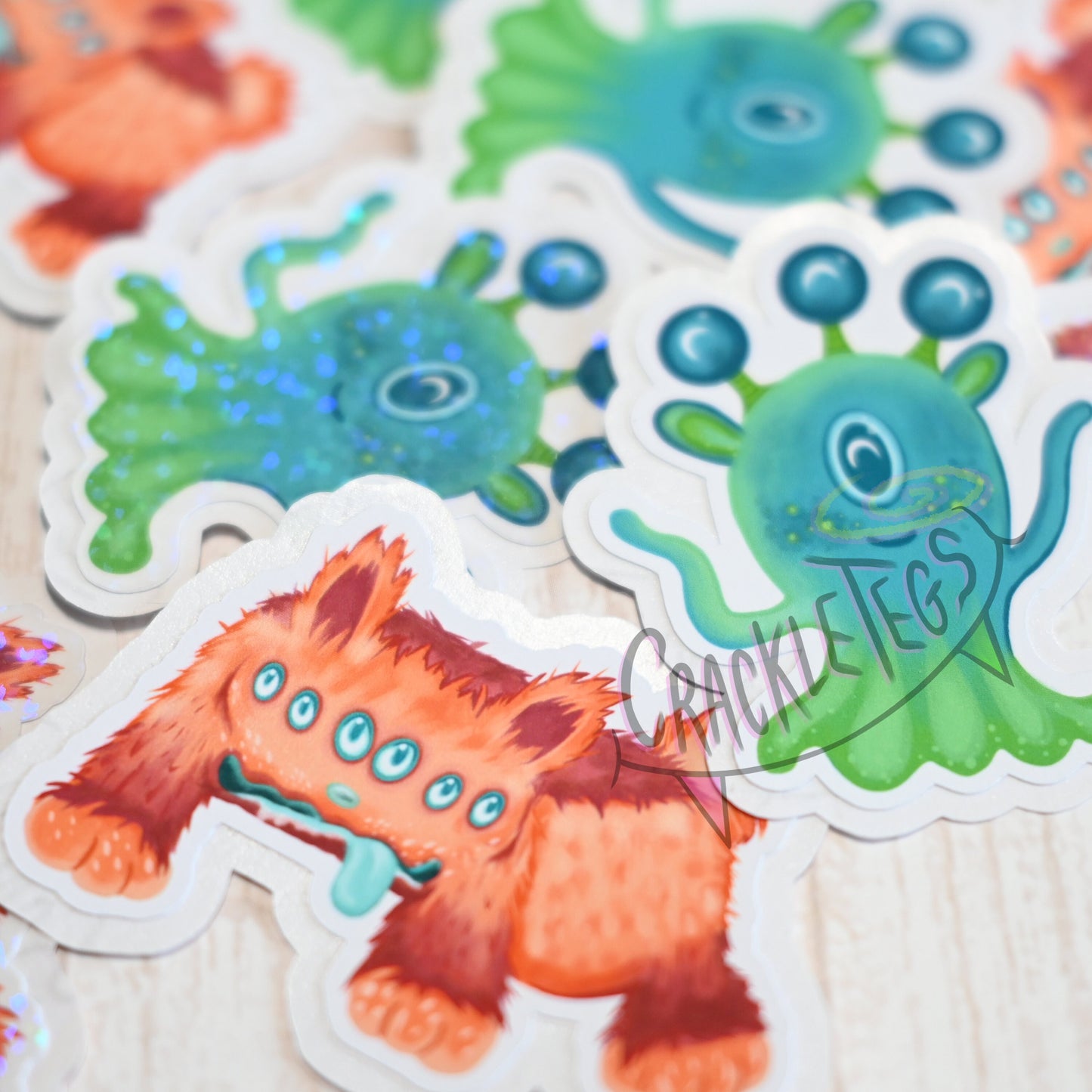 Stilton & Kit Alien Stickers, Pack of 6.