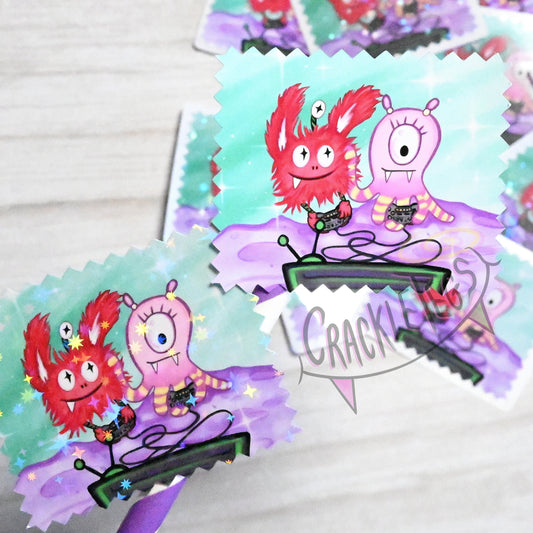 Gaming Geeks Fizz & Suzie Stickers, Pack of 6.