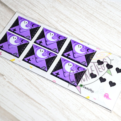 Spooky Ghost Mini Adhesive Envelopes. Secret P.S note perfect for pen pals or scrapbooks!