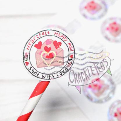 Heartfelt Stamp Stickers, Sheet of 21.