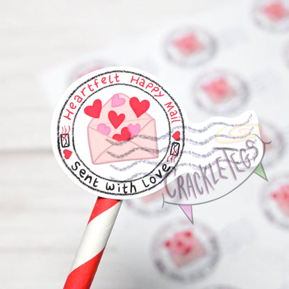 Heartfelt Stamp Stickers, Sheet of 21.