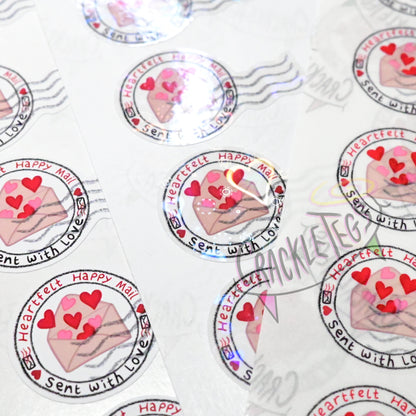 Heartfelt Stamp Stickers, Sheet of 21.
