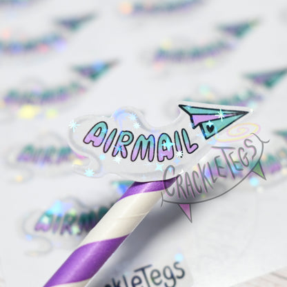 Cute Air Mail Stickers, Sheet of 24.