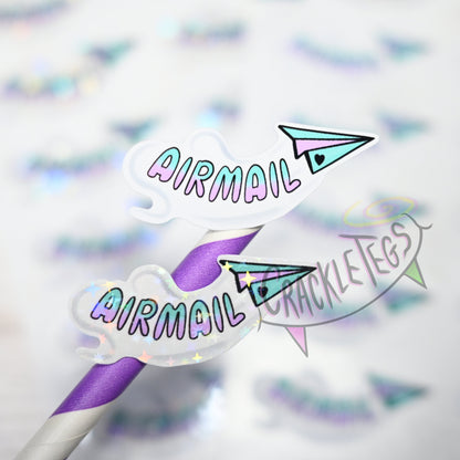Cute Air Mail Stickers, Sheet of 24.