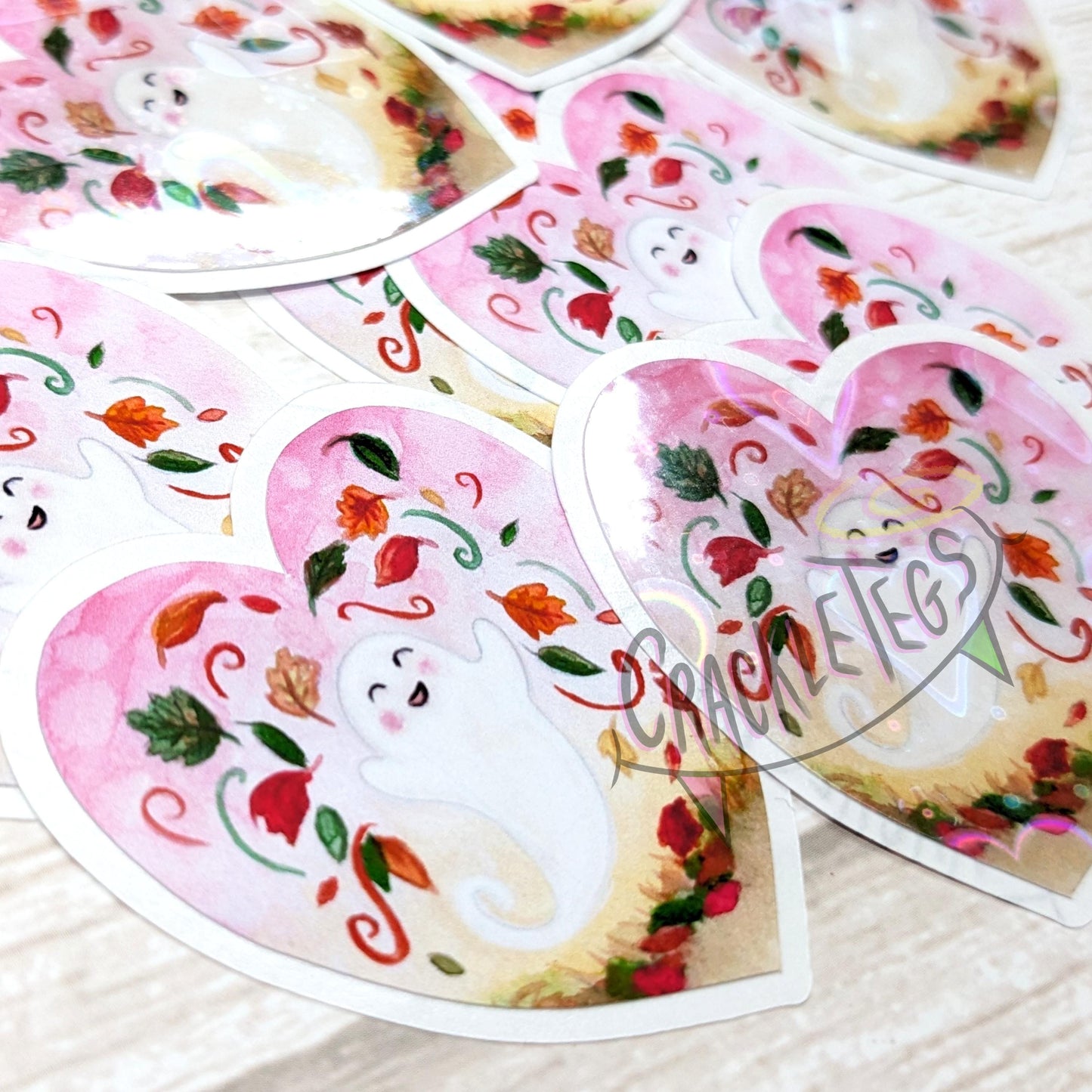 Happy Ghost Fall Ya'll, Autumn Stickers, Pack of 6.