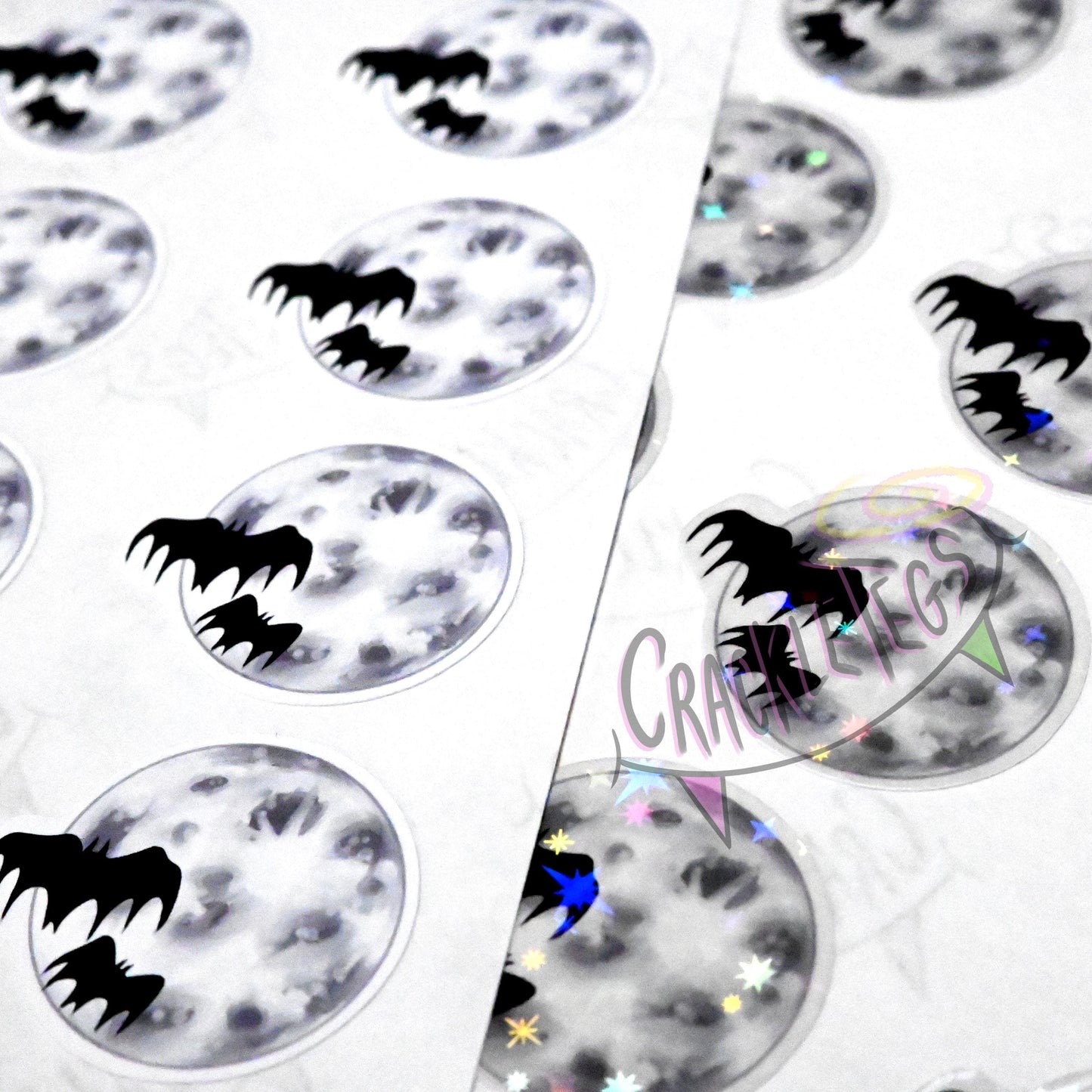 Spooky Moon Stickers, Sheet of 15.