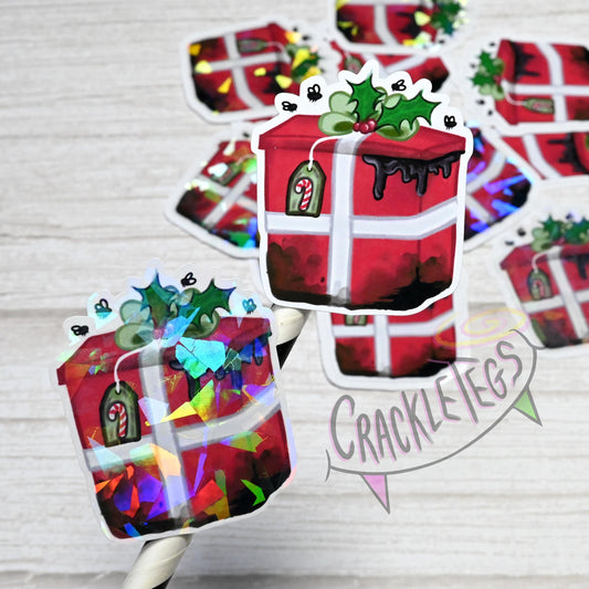 Smelly Evil Christmas Gift Stickers, Pack of 6.