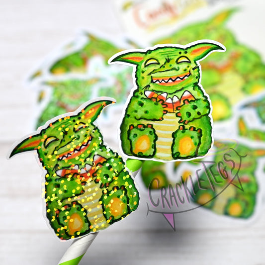 Colin the Candy Corn Goblin Stickers, Pack of 6.