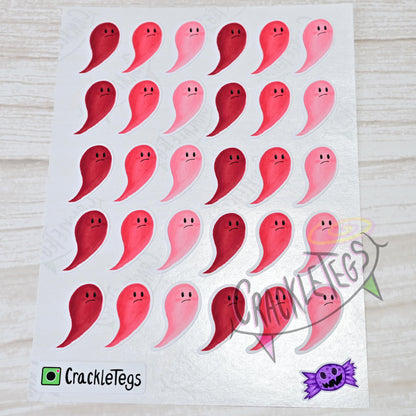 Flo the Period Poltergeist Stickers, Sheet of 30.