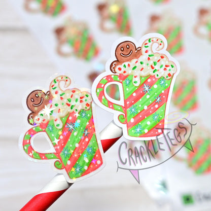 Retro Christmas Mugs, Sheet of 16.