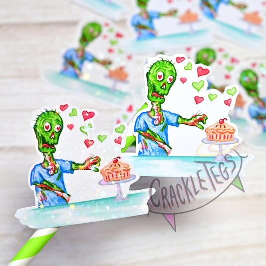 Zombie Samuel's True Love Stickers, Pack of 6.