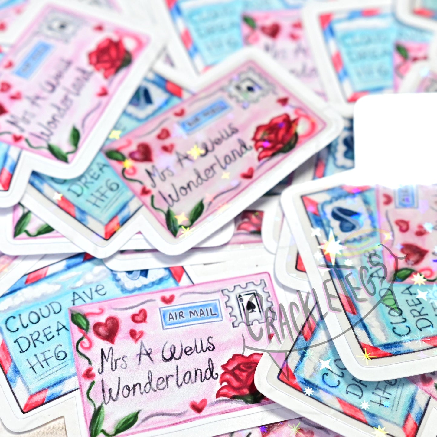 Wonderland Fantasy Mail, World Post Day Stickers. Pack of 6.