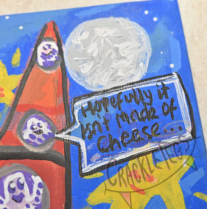 Rocket Octopus Family, An Original Painting By Jaxon. All profits go to the MND association!