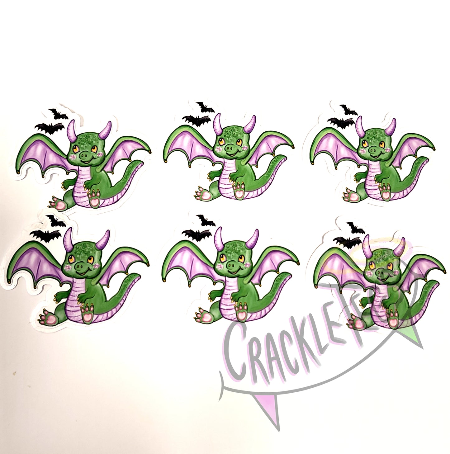 Nox My Little Dragon Stickers, Pack of 6.