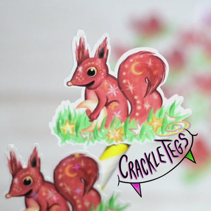 Apollo the Starlight Squirrel Stickers, Pack of 8.