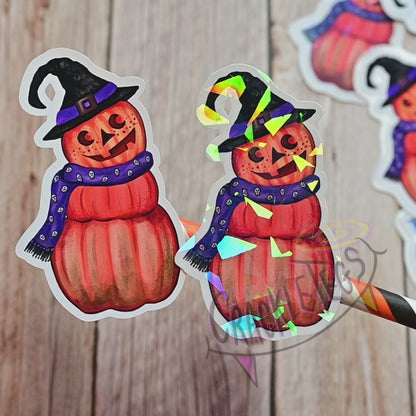Pumpkin Poe Halloween Stickers, Pack of 6.