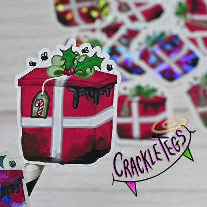 Smelly Evil Christmas Gift Stickers, Pack of 6.
