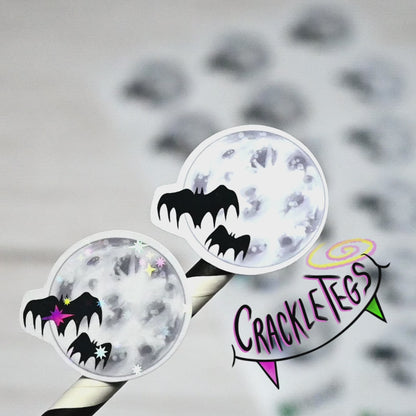 Spooky Moon Stickers, Sheet of 15.