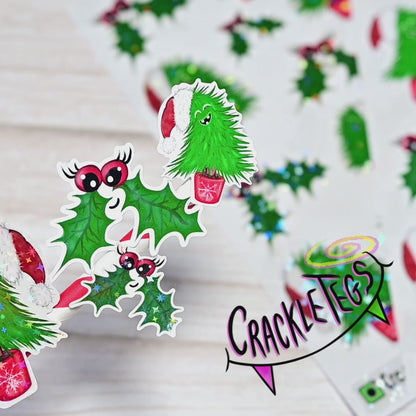 Hollie & Trunks, Cute Christmas Stickers. Sheet of 16.