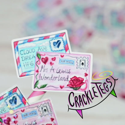 Wonderland Fantasy Mail, World Post Day Stickers. Pack of 6.